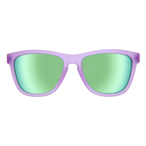 Goodr Lilac Sunglasses Reflective Polarised Mirror Lenses: Lavender Frame