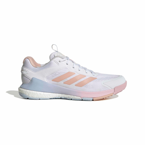 Adidas Netcourt Elite Netball Shoes: White/Pink