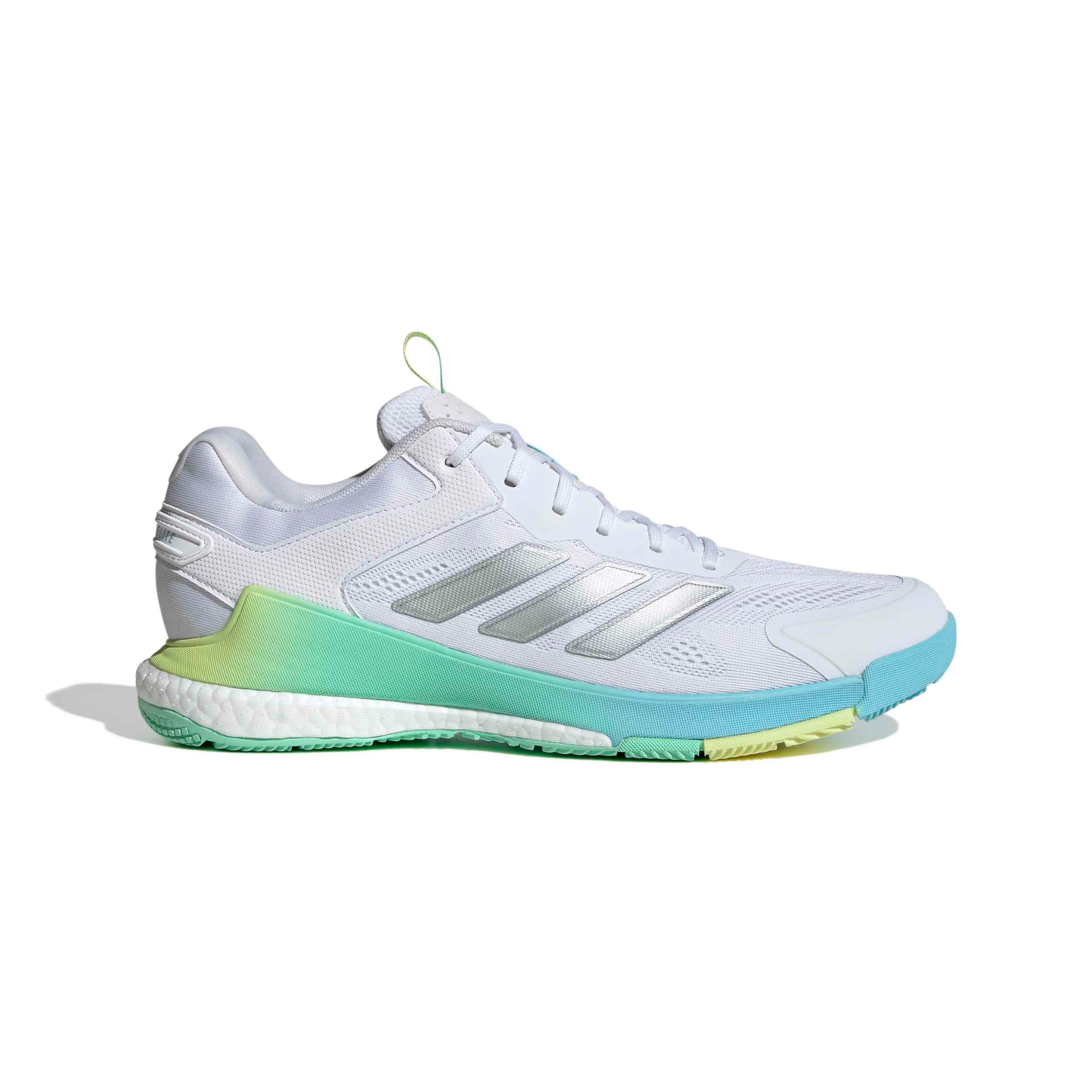 Adidas Netcourt Elite Netball Shoes: White/Blue