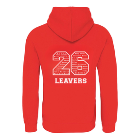Waverley School Leavers Hoodie: Red/Black