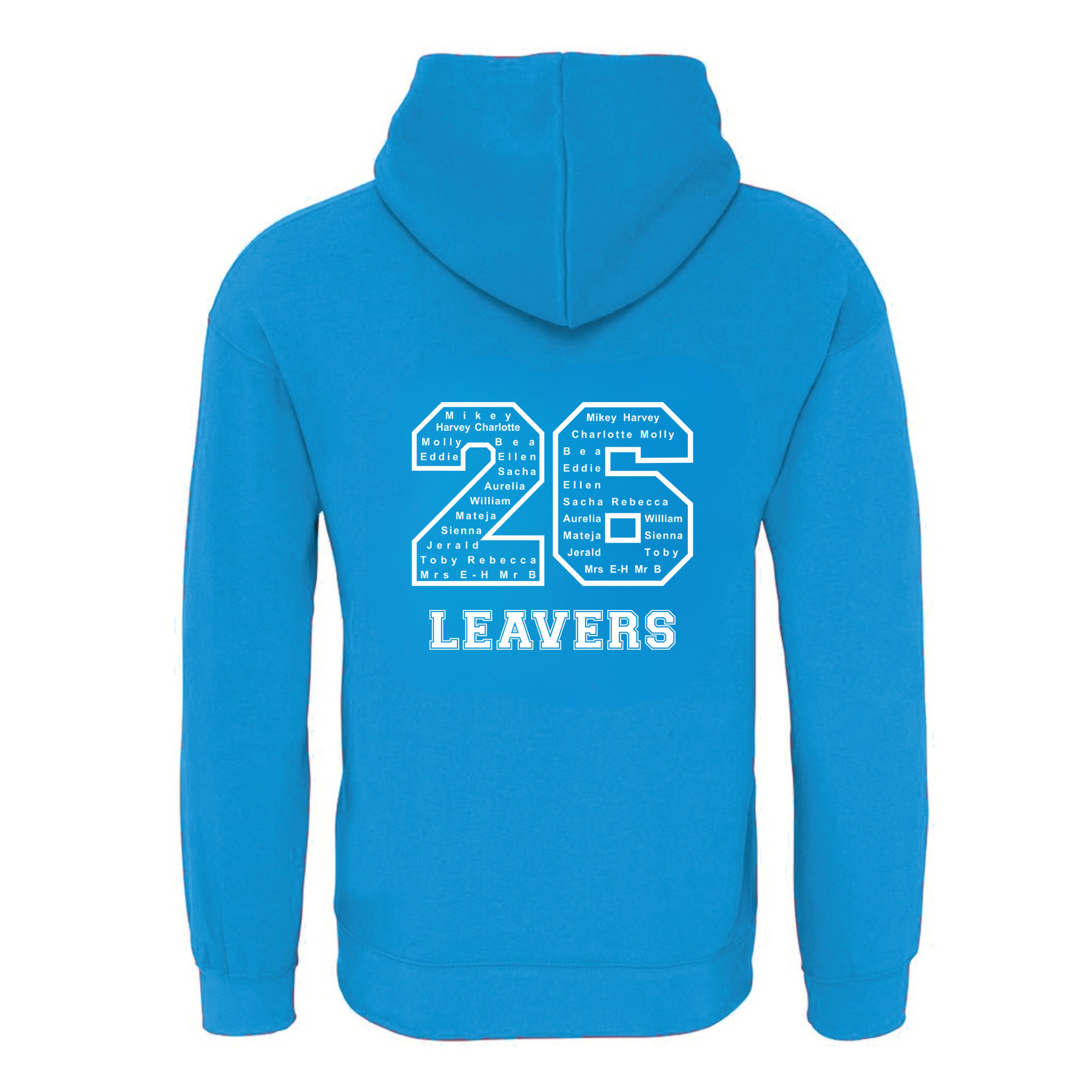Waverley School Leavers Hoodie: Turquoise/Grey