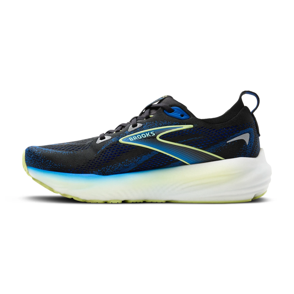Brooks Glycerin 22 Men's Running Shoes: Black/Cobalt/Neo Yellow
