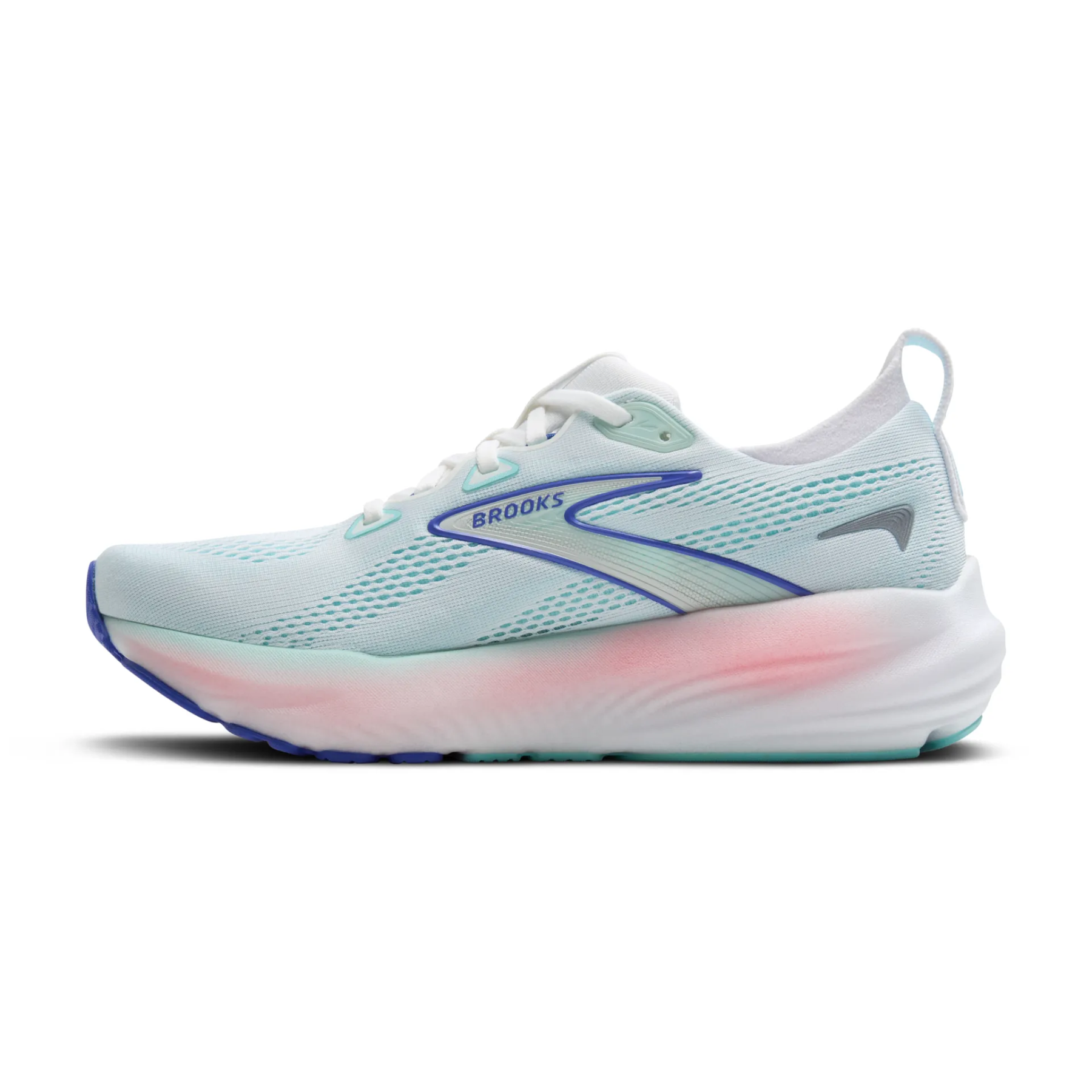 Brooks Glycerin 22 Women's Running Shoes: White/Limpet Shell/Amparo Blue