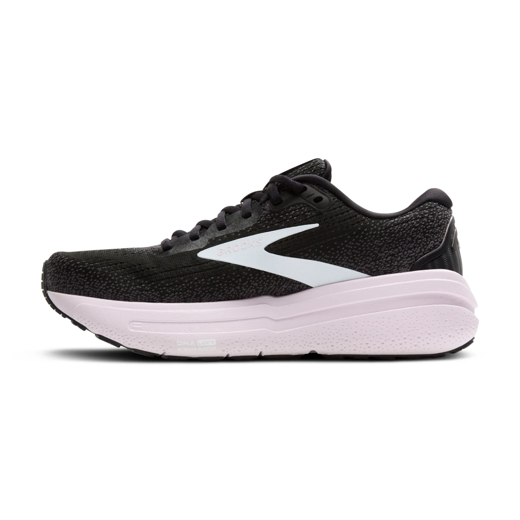Brooks Ghost Max 2 Women's Running Shoes: Black/White/Orchid Ice