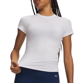 Under Armour Motion Fitted Women's SS Tee: White/Halo Grey
