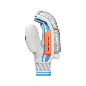 Shrey Meta VR Cricket Batting Gloves: White/Turquoise