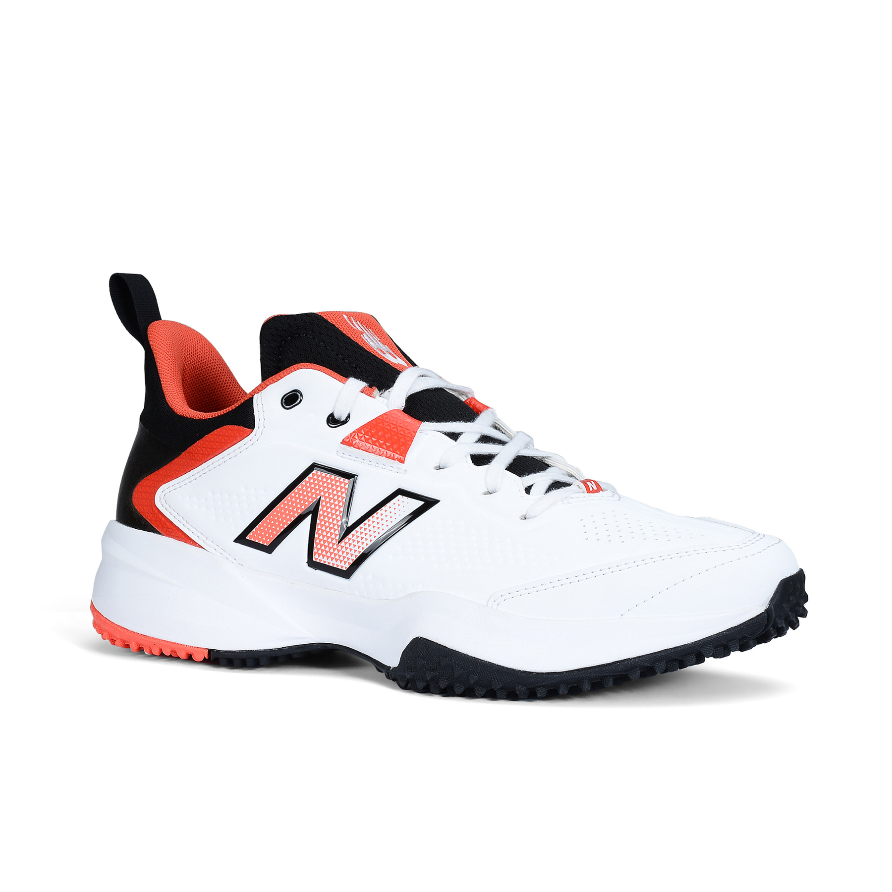 New Balance CK4020F6 Cricket Shoes: White/Orange