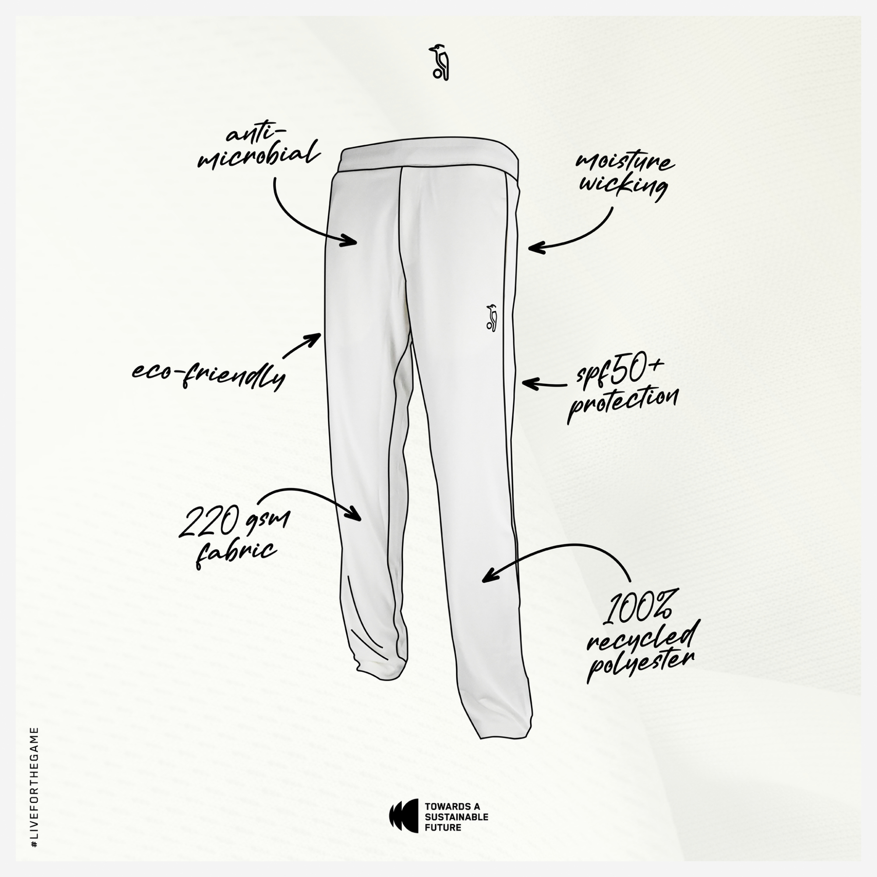 Kookaburra Elite Eco Junior Cricket Trousers