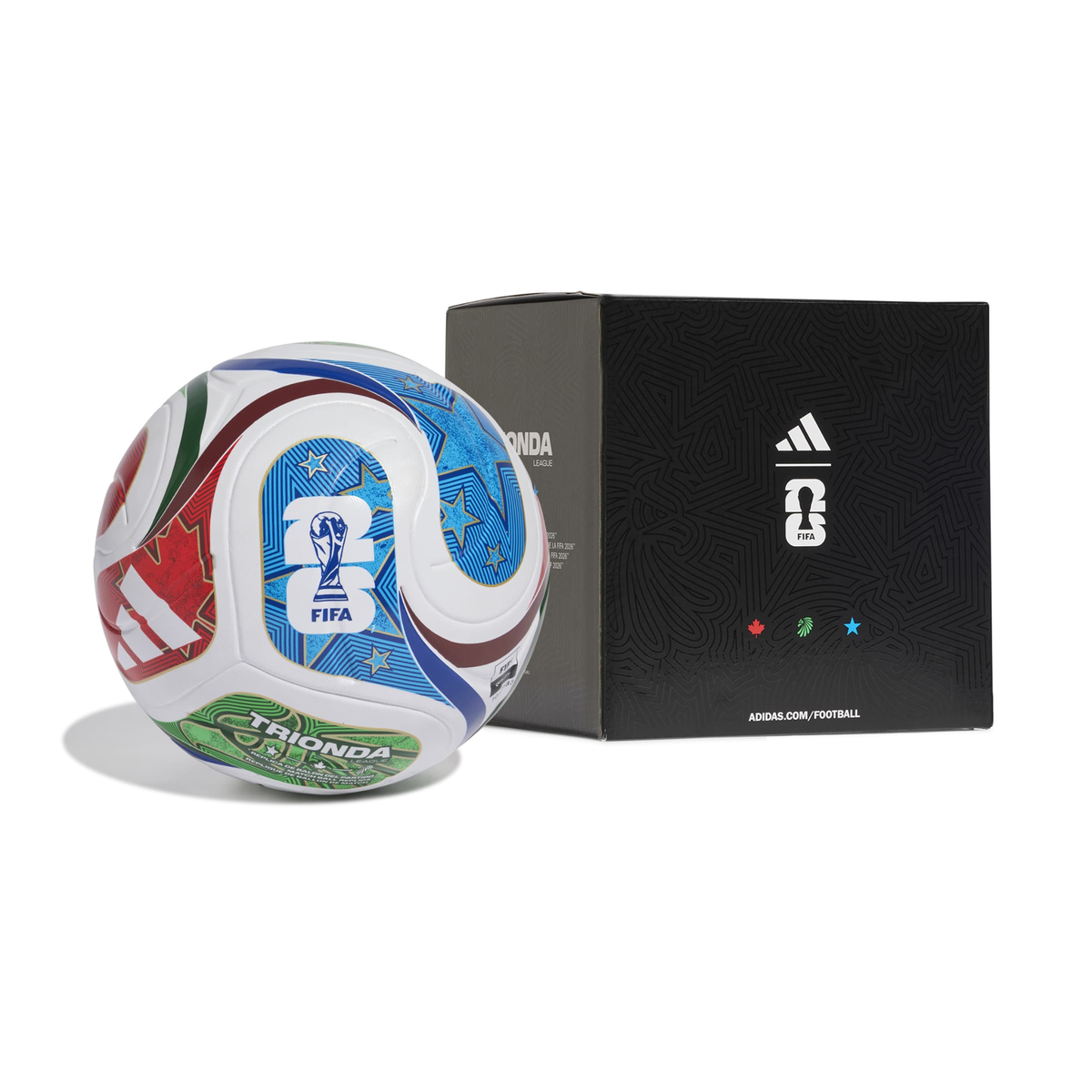 Adidas Trionda FIFA World Cup 2026 League Ball Box: White/Blue/Red