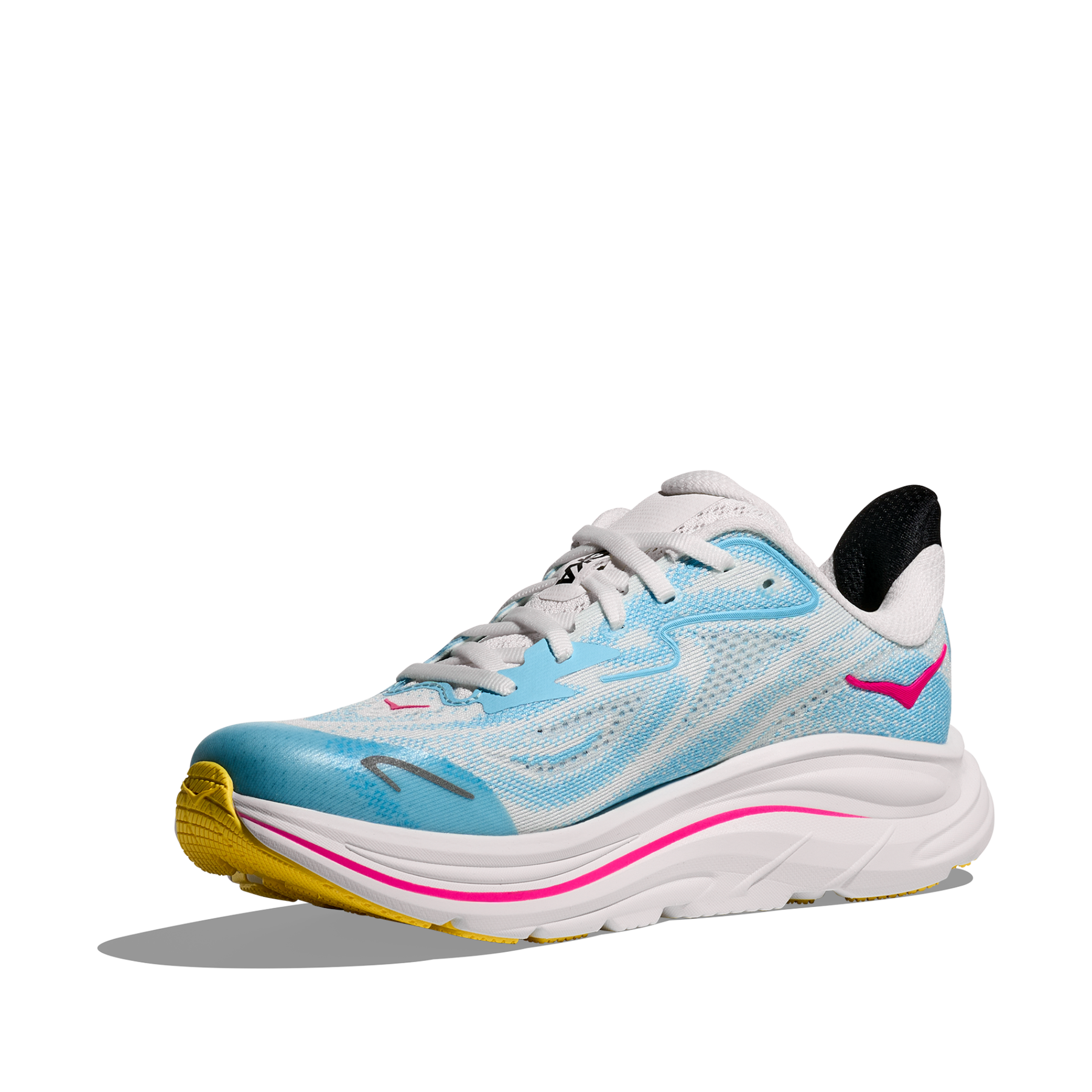Hoka Clifton 10 Junior Running Shoes: Frost/Soaring Blue