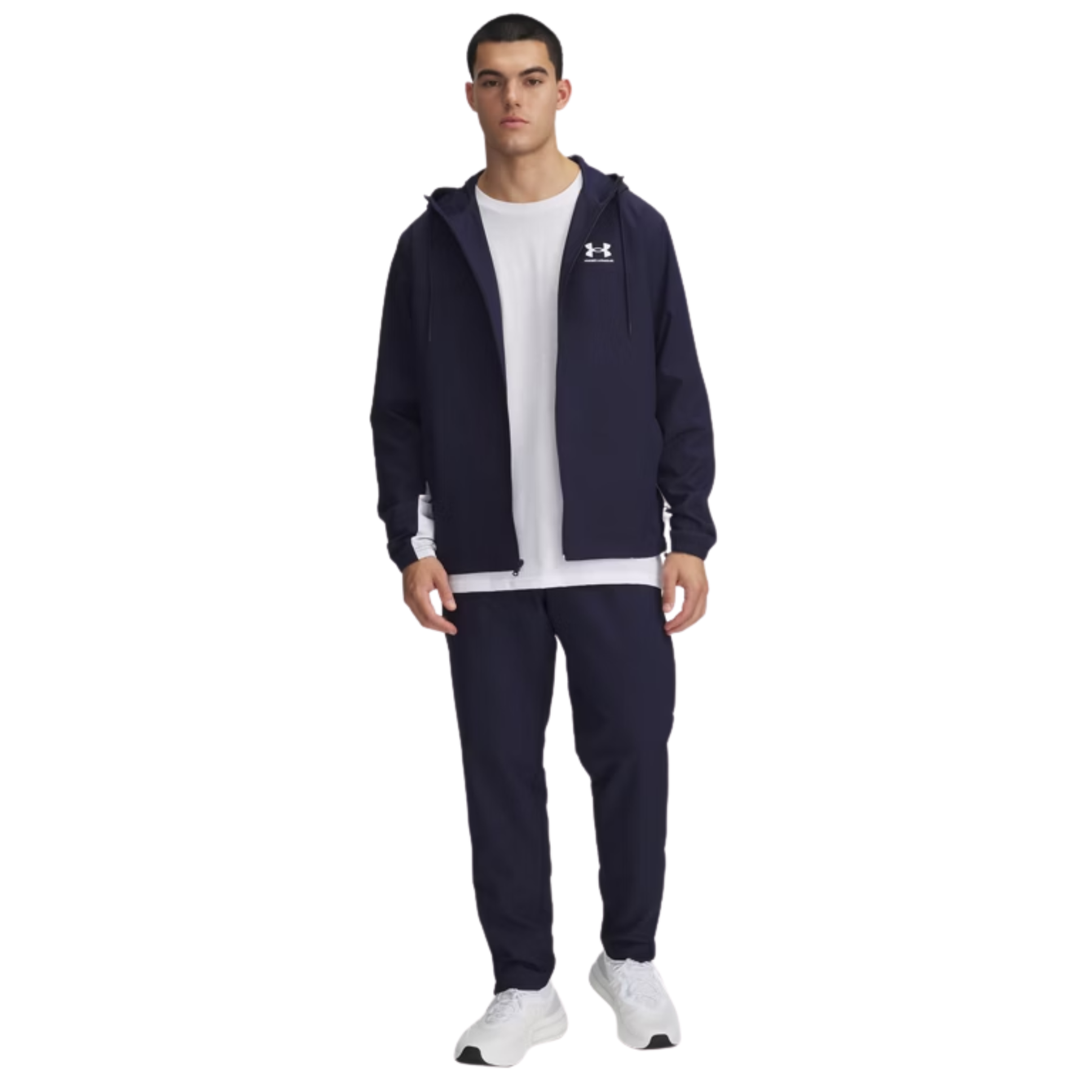 Under Armour Men's Rival Woven Windbreaker Pants: Midnight Navy/White