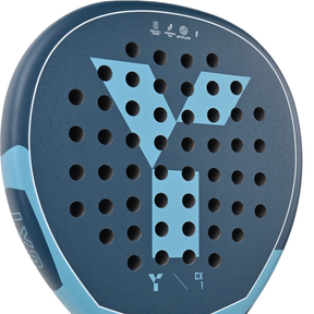 Y1 CX1 Padel Racket: Navy/Light Blue