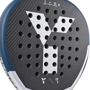 Y1 CX3 Padel Racket: Navy/Metallic