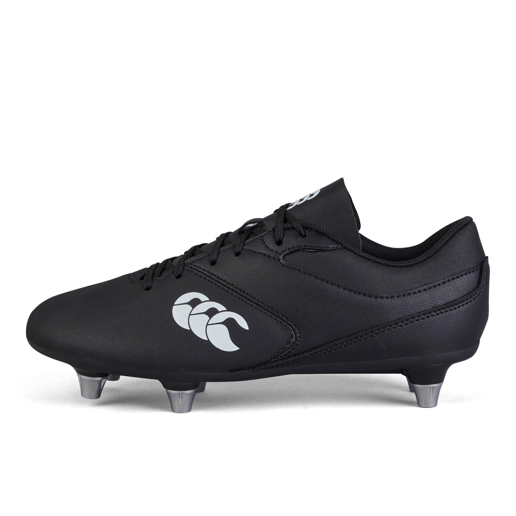 Canterbury Junior Phoenix Raze Soft Ground Rugby Boots: Black/White