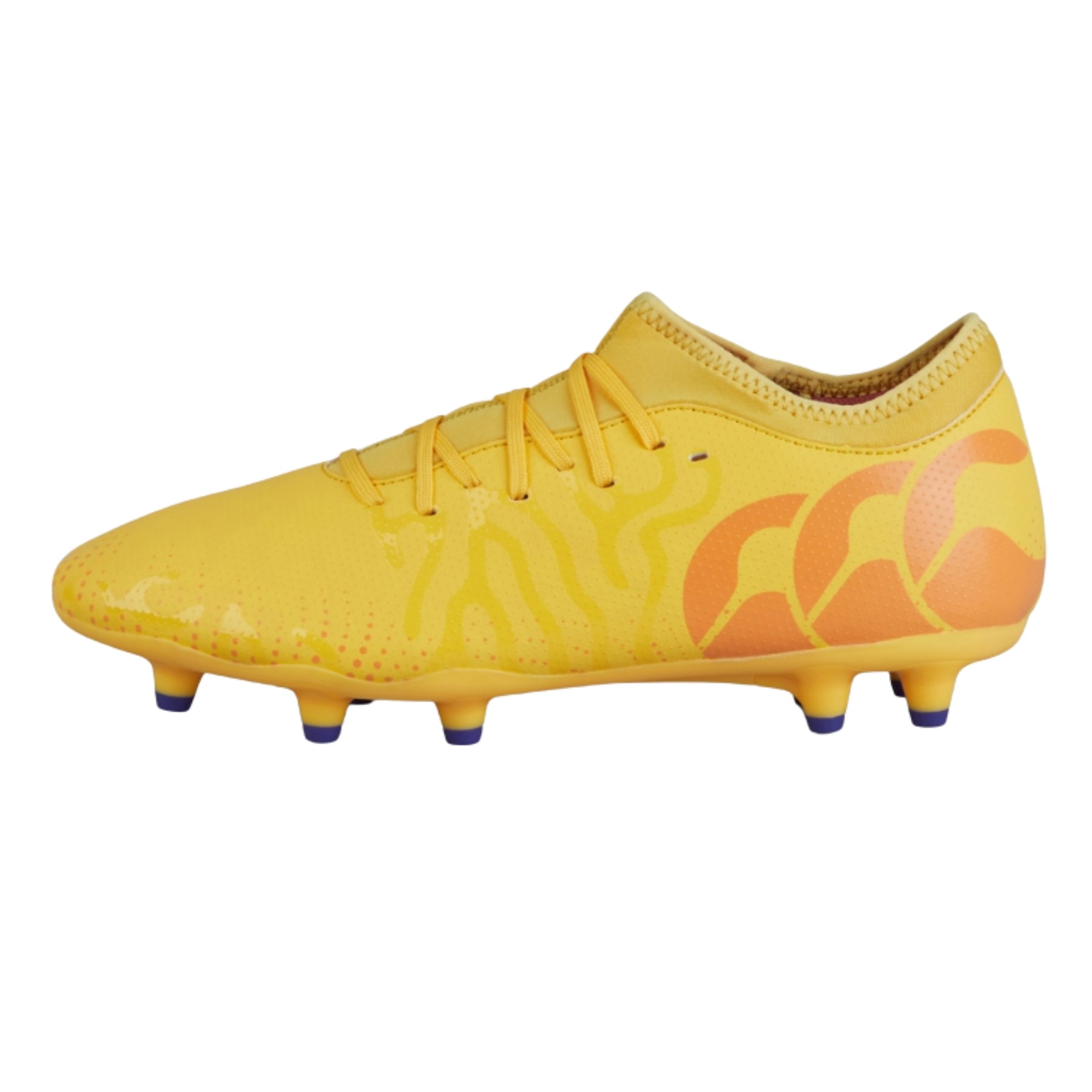 Canterbury Speed Infinite Team FG Rugby Boots: Yellow/Orange - 8.5