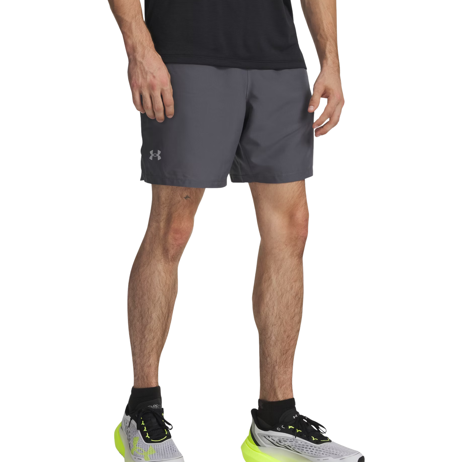 Under Armour Men's Launch 7inch Running Shorts: Castlerock/Grey