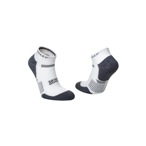 Hilly Mens Supreme Running Socks: White/Charcoal/Black