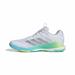 Adidas Netcourt Elite Netball Shoes: White/Blue