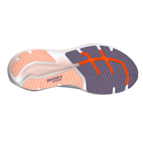 Brooks Glycerin 23 Women's Running Shoes: White/Mulled Grape/Clear