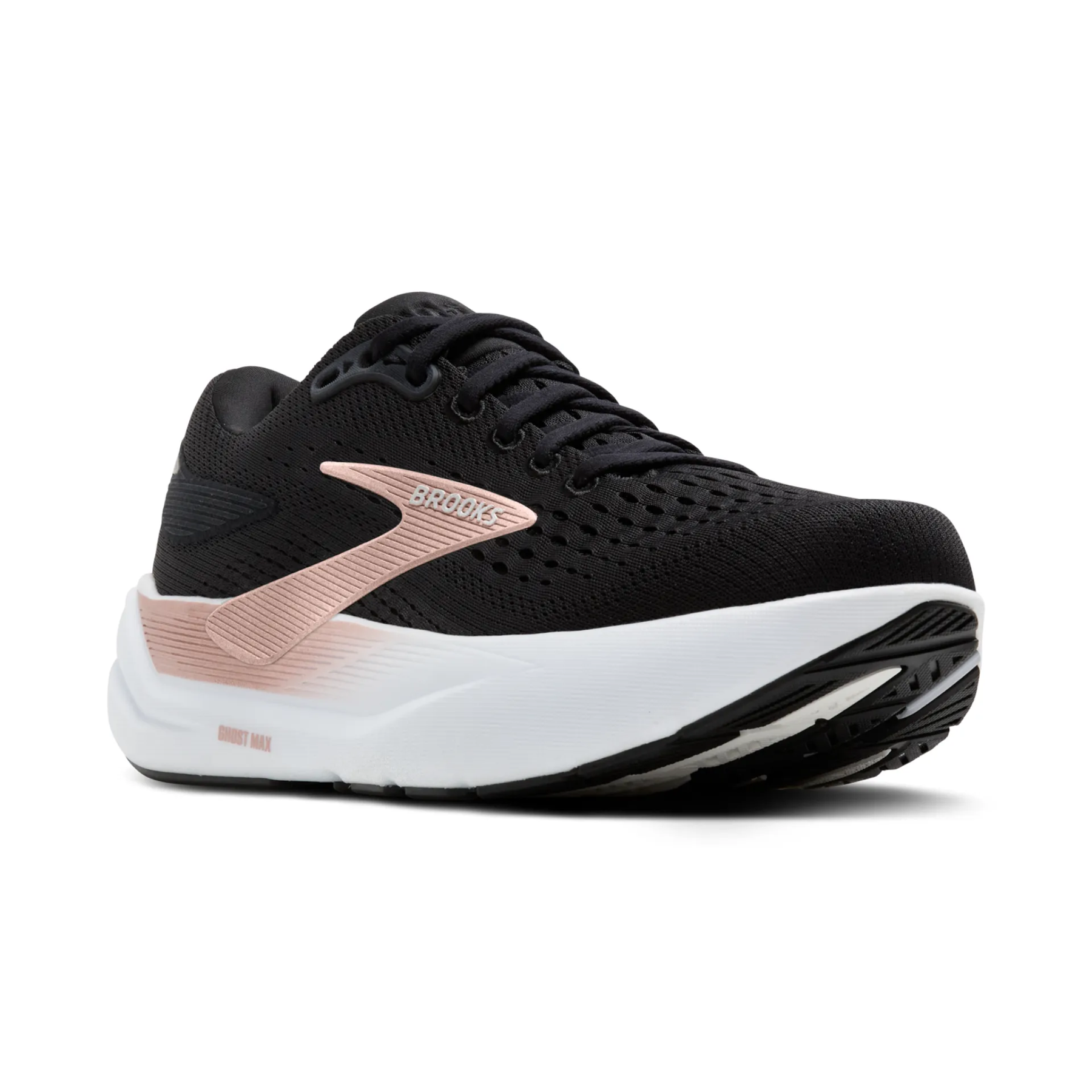 Brooks Ghost Max 3 Women's Running Shoes: Black/Black/Rose Gold