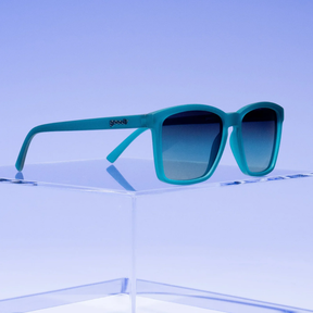 Goodr Dungaree Sunglasses Light Blue Gradiant Lenses: Blue Frame