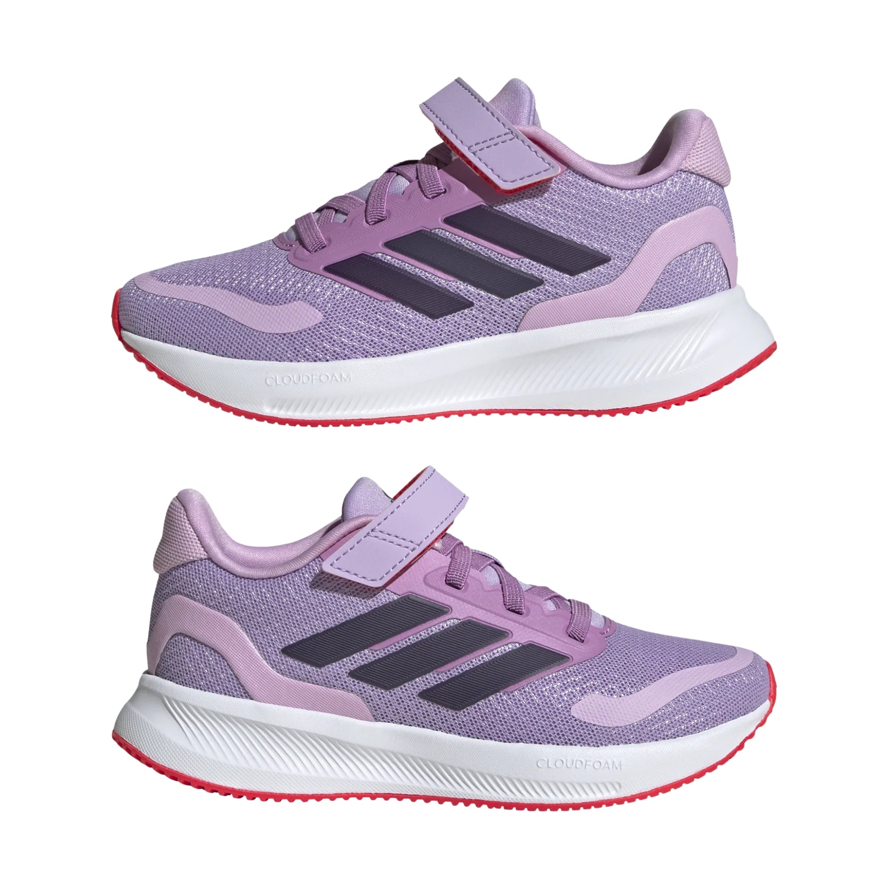 Adidas Runfalcon 5.0 EL Kids Running Shoes: Purple