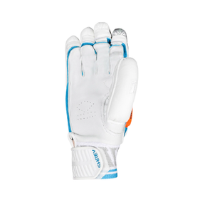 Shrey Meta VR Cricket Batting Gloves: White/Turquoise