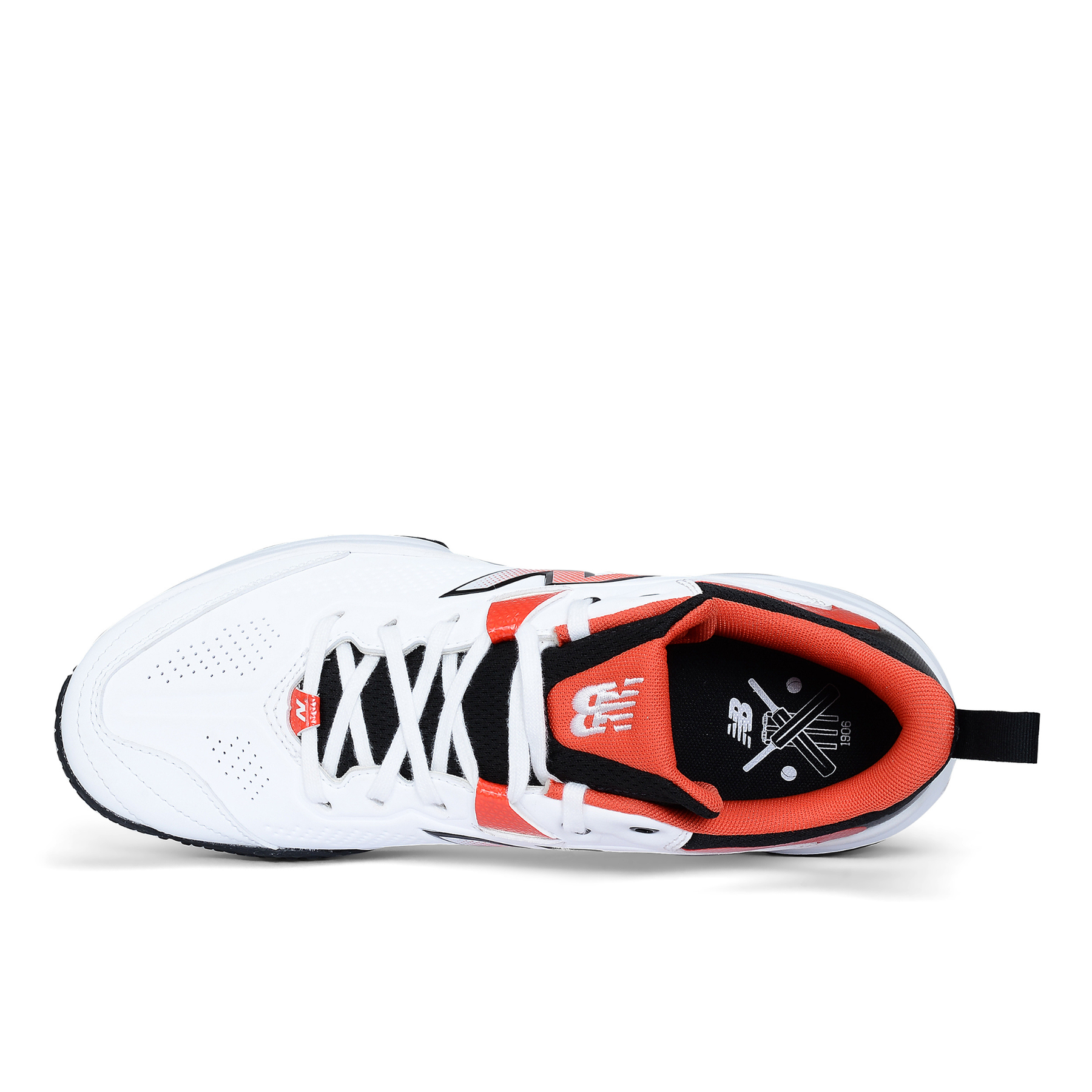 New Balance CK4020F6 Cricket Shoes: White/Orange