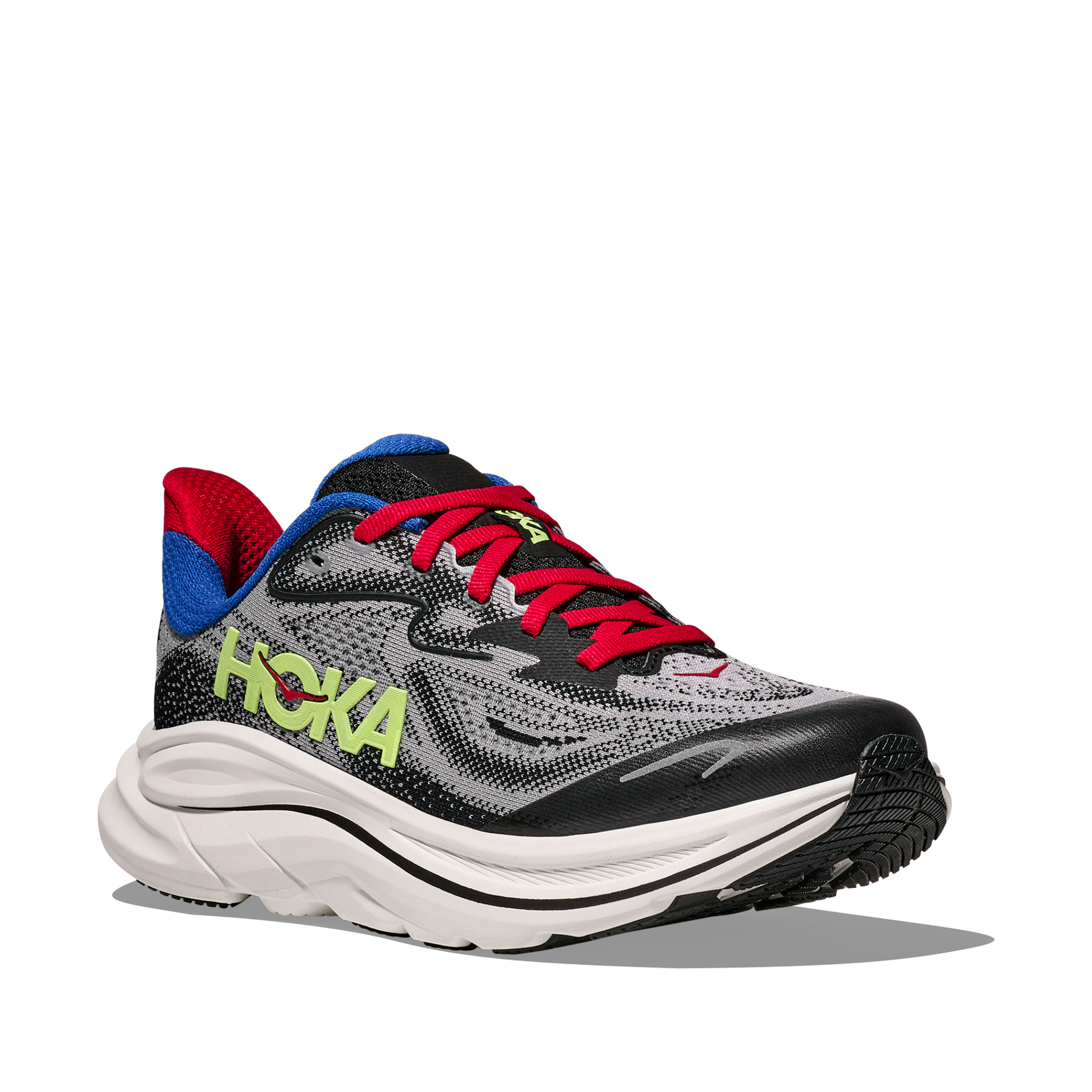 Hoka Clifton 10 Junior Running Shoes: Foggy Grey/Black