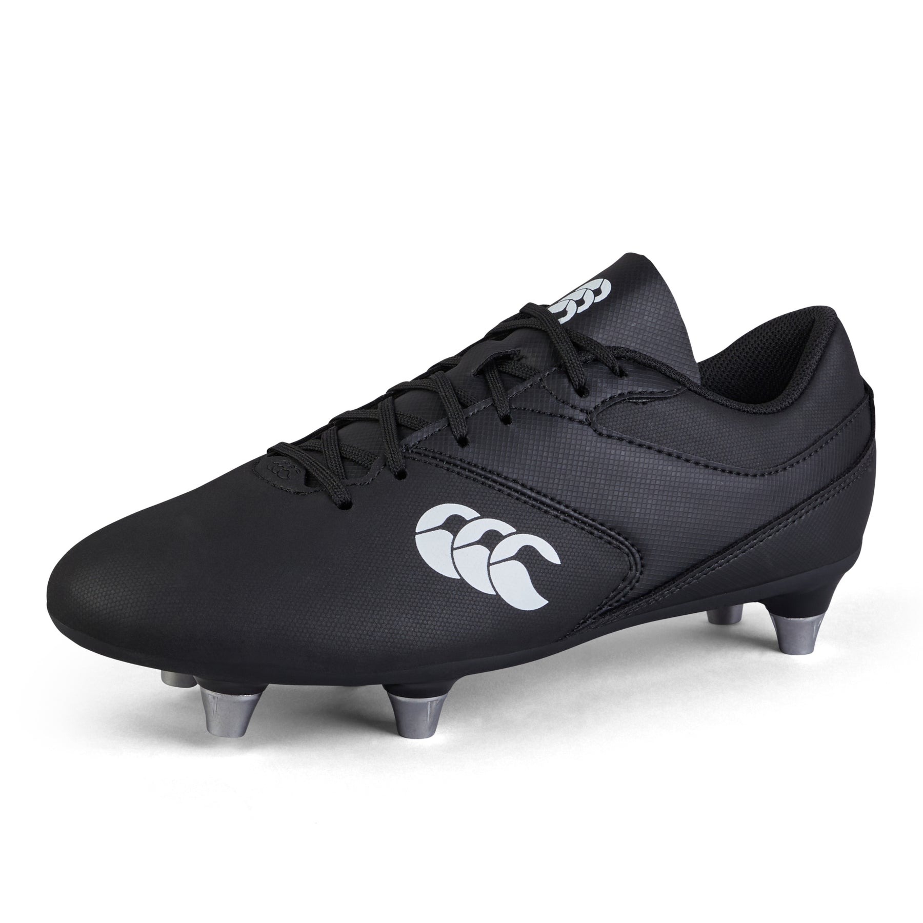 Canterbury Junior Phoenix Raze Soft Ground Rugby Boots: Black/White