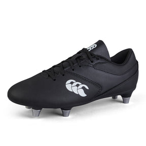 Canterbury Junior Phoenix Raze Soft Ground Rugby Boots: Black/White