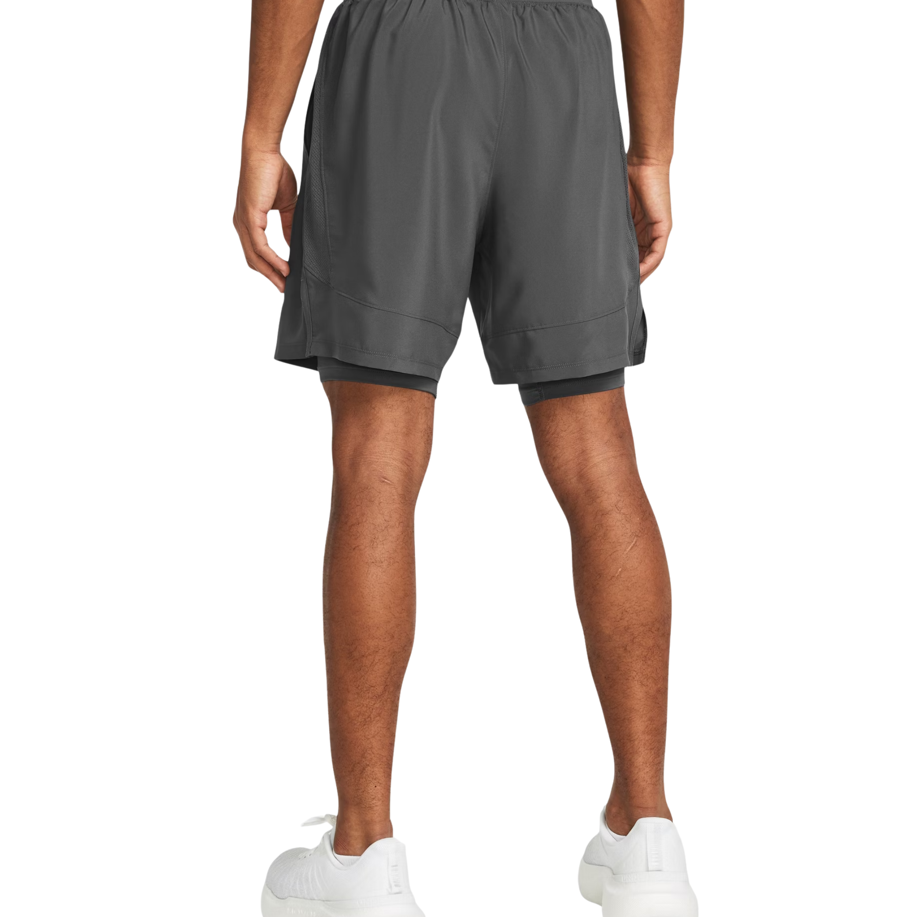 Under Armour Men's Launch Run 7inch 2-in-1 Running Shorts: Castlerock/Reflective