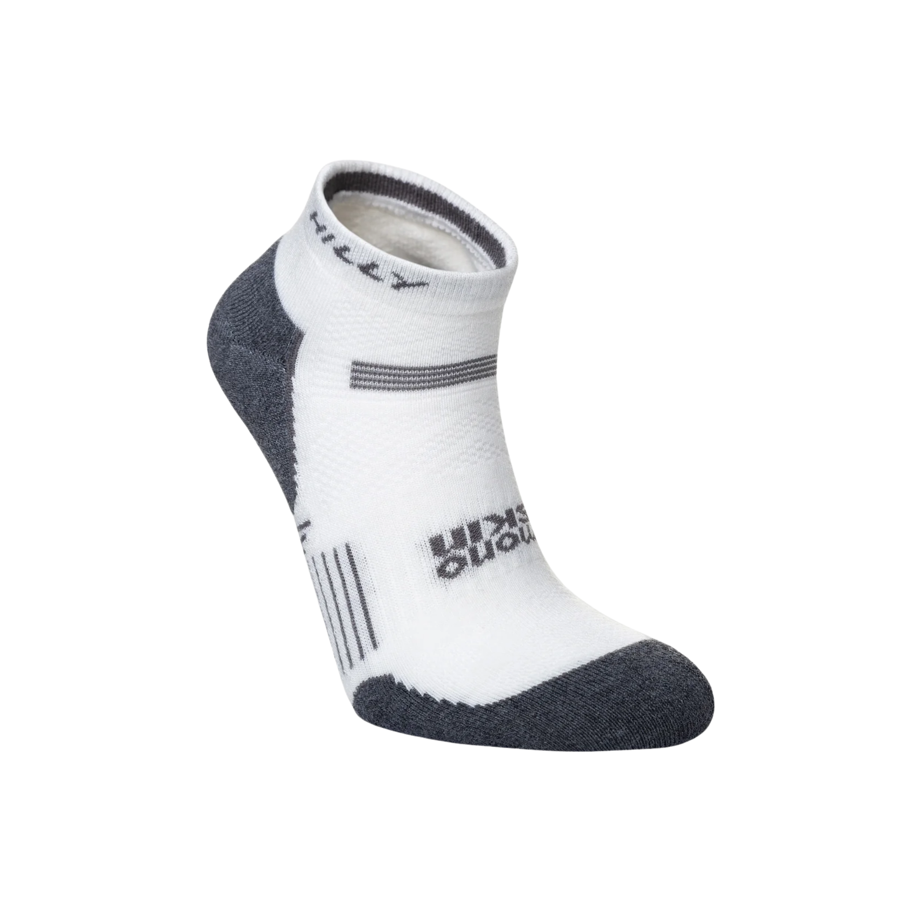 Hilly Mens Supreme Running Socks: White/Charcoal/Black