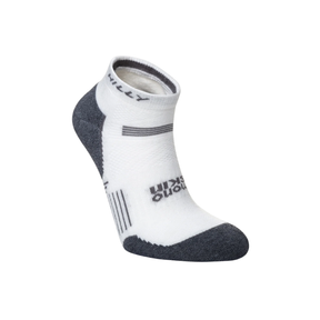 Hilly Mens Supreme Running Socks: White/Charcoal/Black