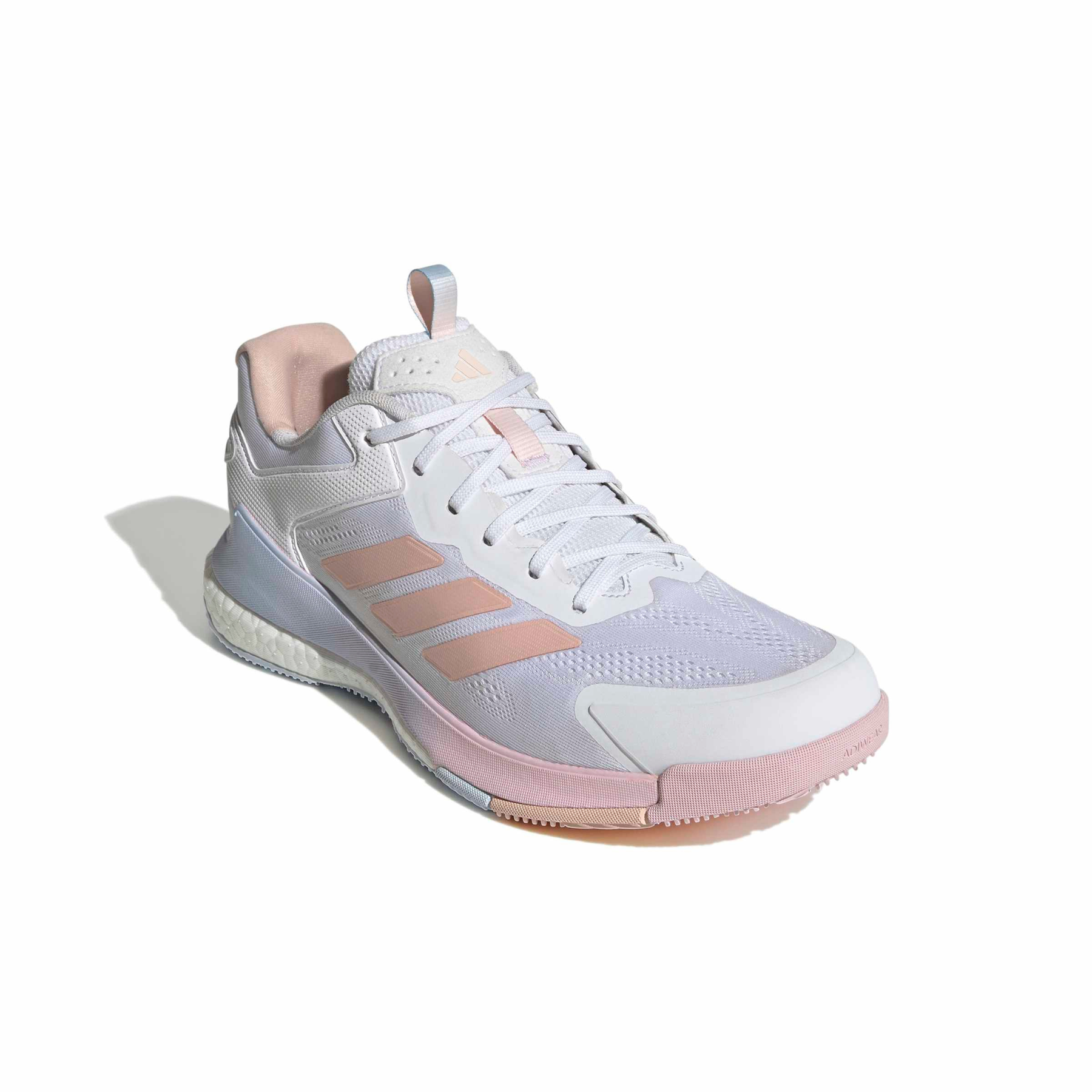 Adidas Netcourt Elite Netball Shoes: White/Pink