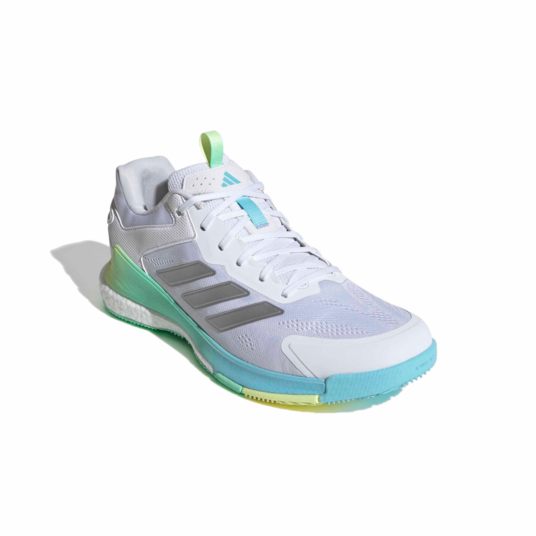 Adidas Netcourt Elite Netball Shoes: White/Blue
