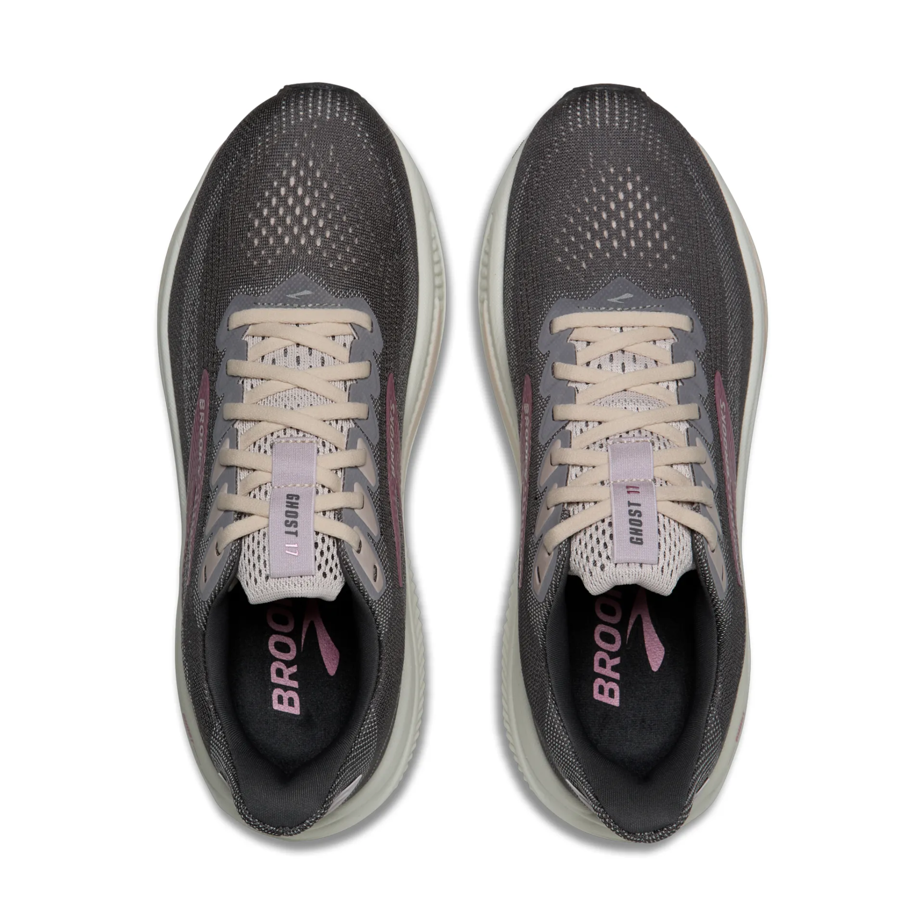 Brooks Ghost 17 Womens Running Shoes: Poppy Seed/Pink/Bluewash
