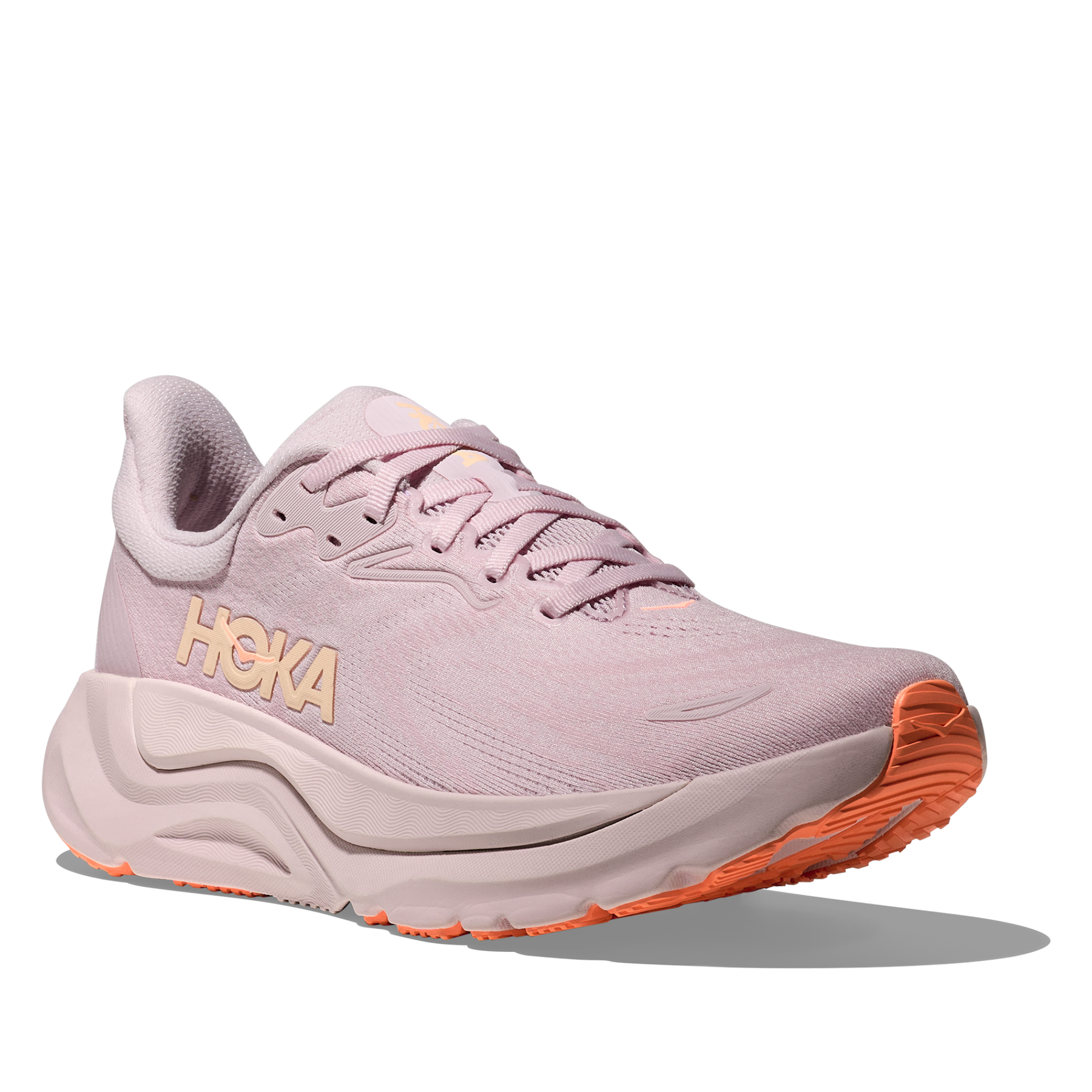 Hoka Arahi 8 Women's Running Shoes: Lilac Cream/Neon Cantaloupe