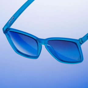 Goodr Dungaree Sunglasses Light Blue Gradiant Lenses: Blue Frame