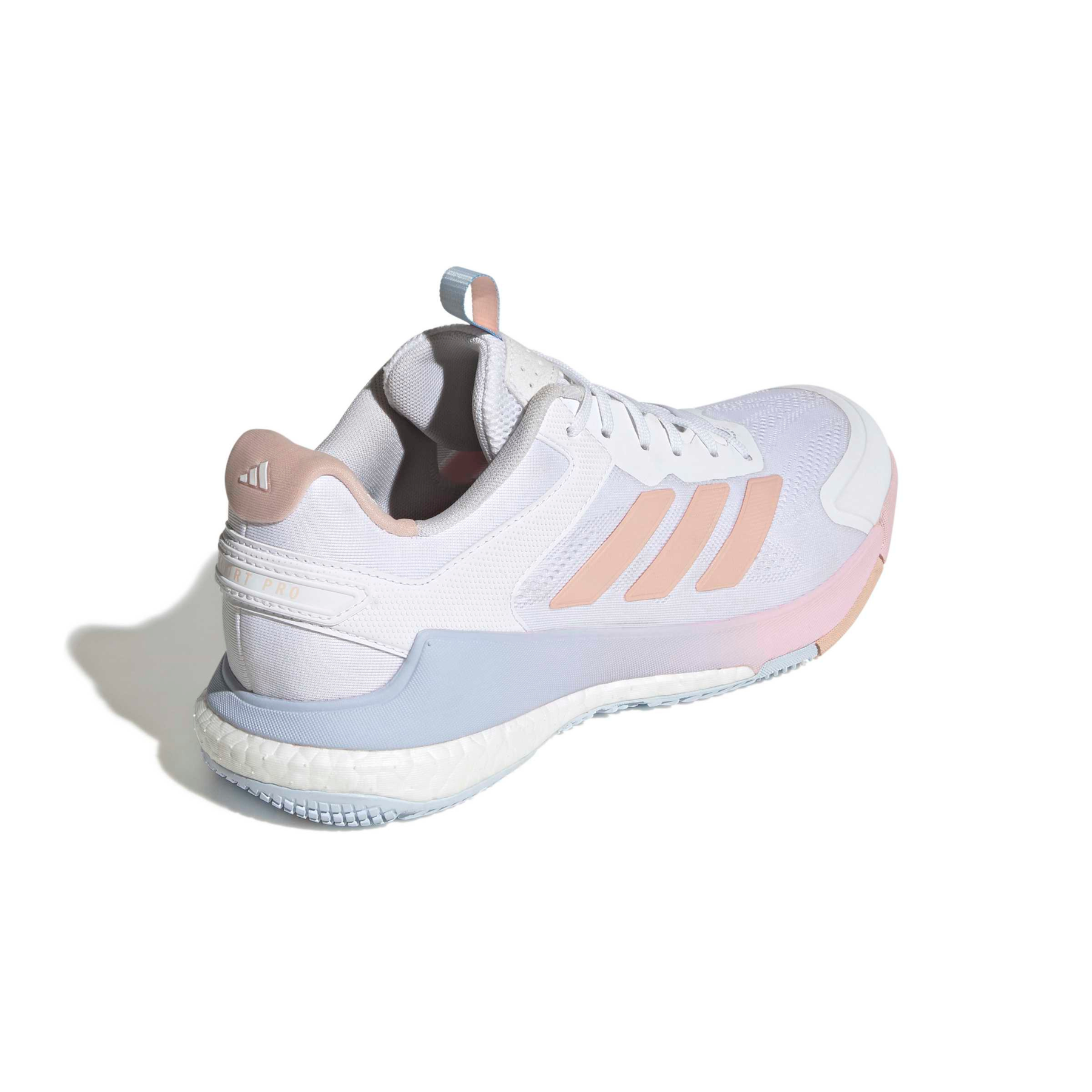 Adidas Netcourt Elite Netball Shoes: White/Pink