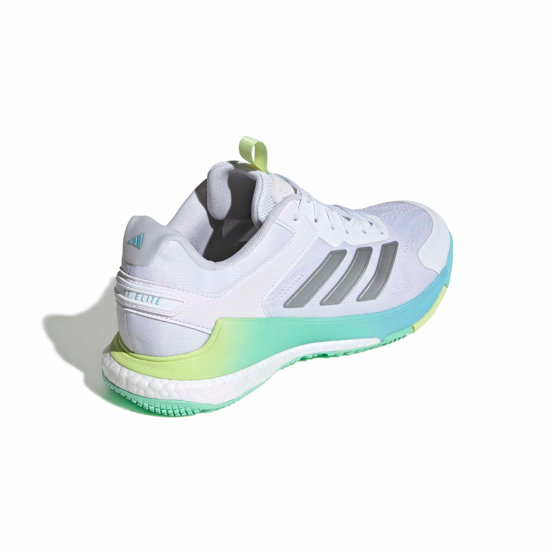 Adidas Netcourt Elite Netball Shoes: White/Blue