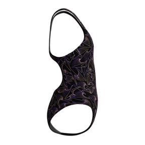 Speedo Girls Hyperboom Allover Medalist Swimsuit: Orange