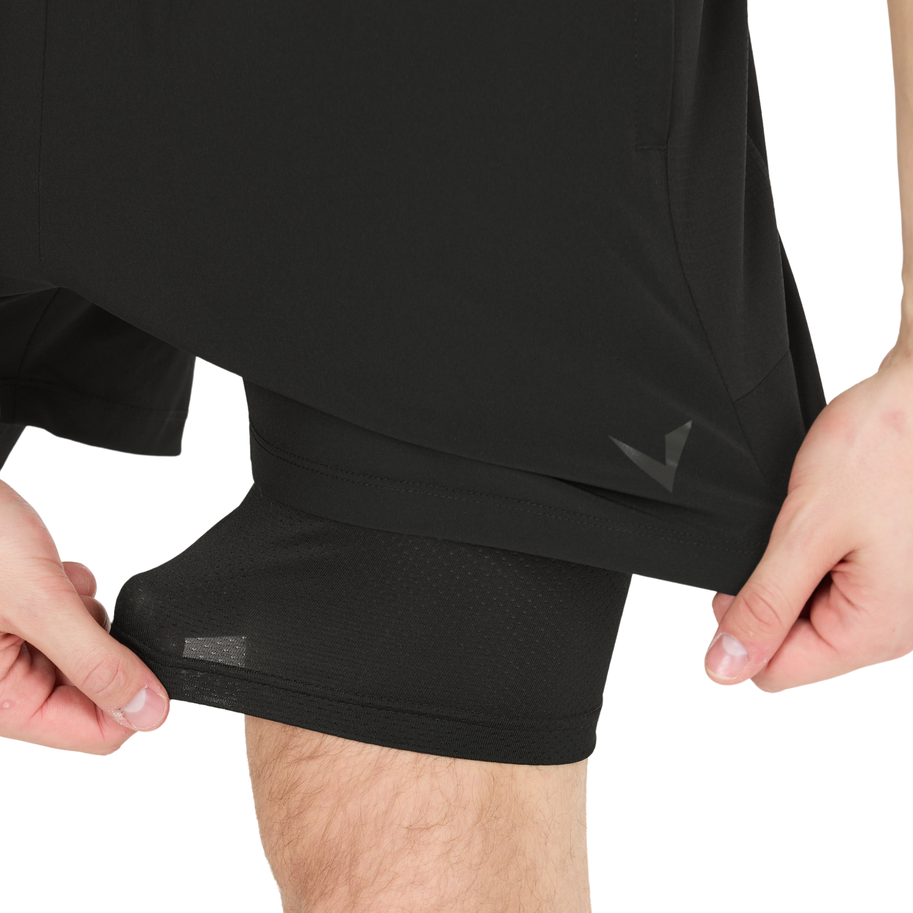 Virtus Men's V2 Dylan 2-in-1 Stretch Shorts: Black