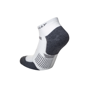 Hilly Mens Supreme Running Socks: White/Charcoal/Black