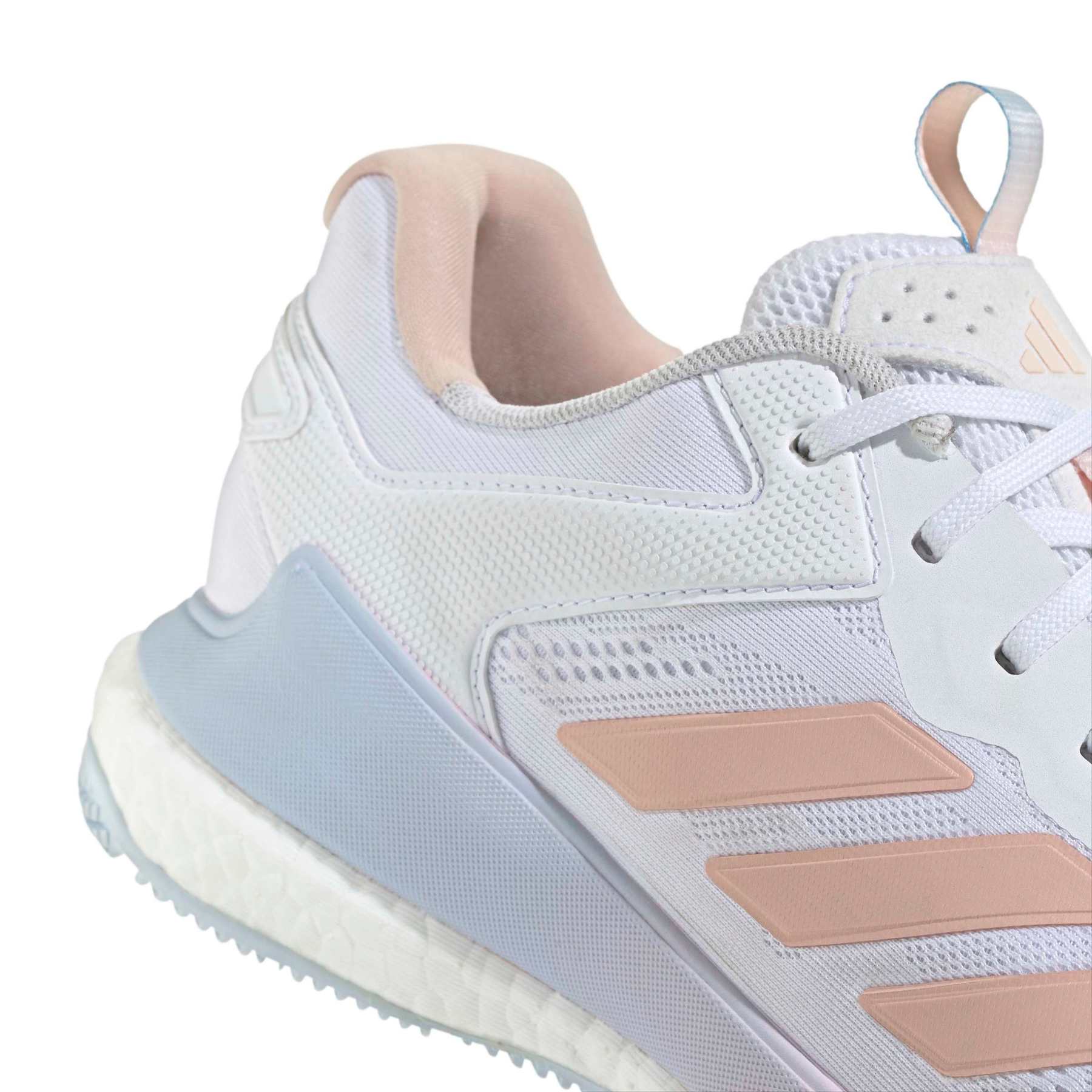 Adidas Netcourt Elite Netball Shoes: White/Pink