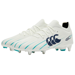 Canterbury Speed Falcon Pro SG Rugby Boots: White/Green