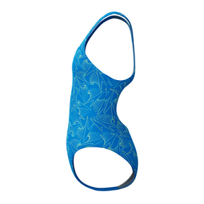 Speedo Girls Hyperboom Allover Medalist Swimsuit: Blue