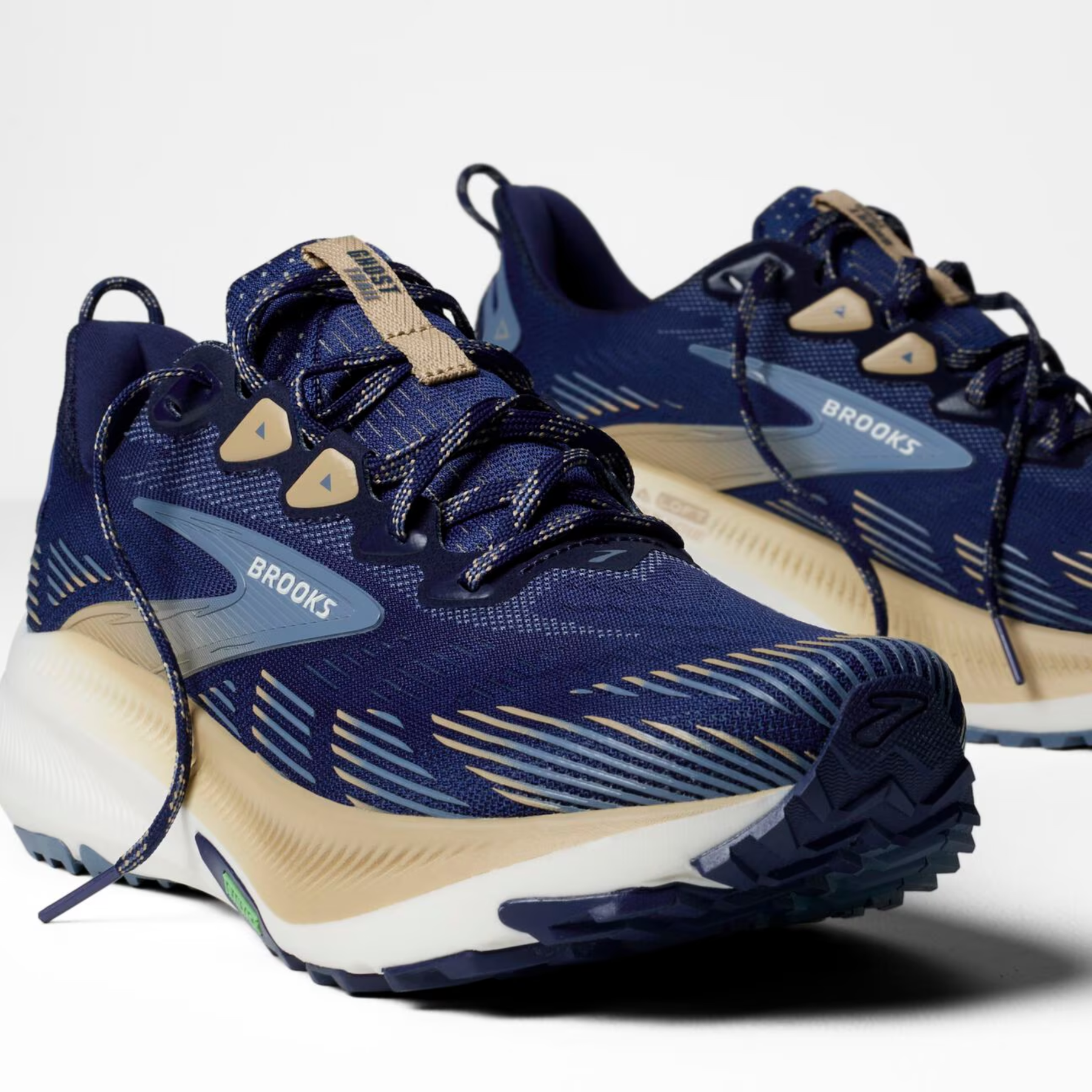 Brooks Ghost Mens Trail Running Shoes: Blue/Starfish/Moonlight