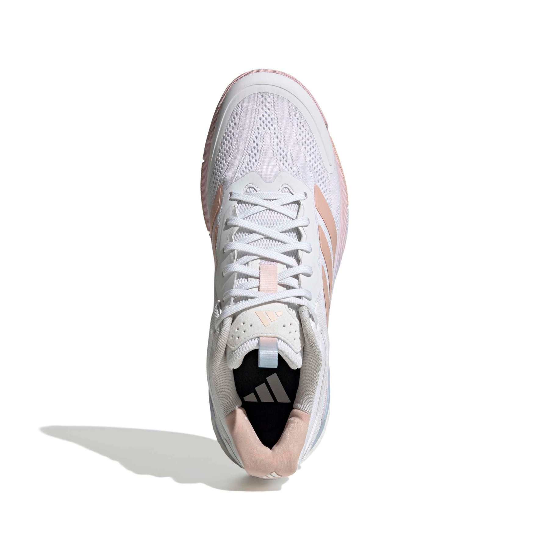 Adidas Netcourt Elite Netball Shoes: White/Pink