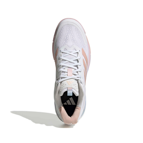 Adidas Netcourt Elite Netball Shoes: White/Pink